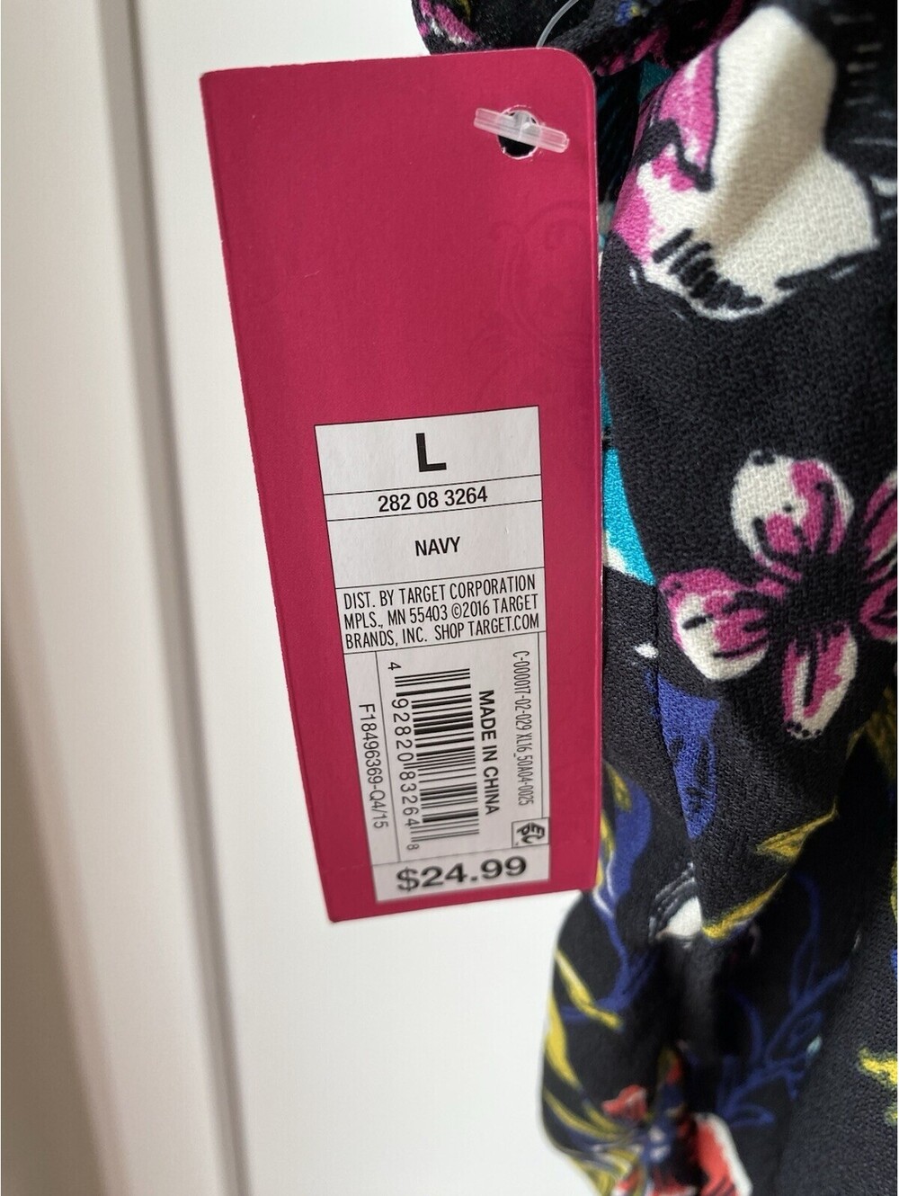 NWT Xhilaration One Piece Romper Women Size Large Floral Back Zip - Picture 4 of 7